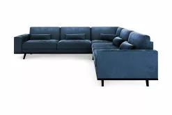 Copenhagen Hjørnesofa (Vendbar), Blå Velour