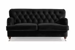 Howard Riviera 2 Pers. Sofa, Sort Velour