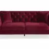 Charlene 3 Pers. Sofa, Rød Velour -Sofaer Butik 9000910654