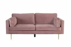 Bloom 3 Pers. Sofa, Rosa Velour