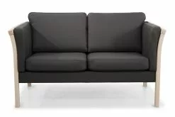 Oxford 2 Pers. Sofa, Sort Læder