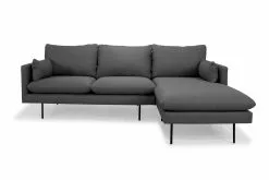 Cambridge Sofa Med Chaiselong, Mørkegrå (Højrevendt)