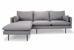 Cambridge Sofa Med Chaiselong, Lysegrå (Venstrevendt)