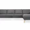 New York Sofa Med Chaiselong, Antracit (Vendbar) -Sofaer Butik 26489
