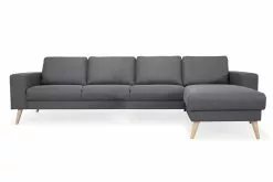 New York Sofa Med Chaiselong, Antracit (Vendbar)