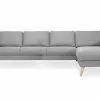 New York Sofa Med Chaiselong, Grå (Vendbar) -Sofaer Butik 26490