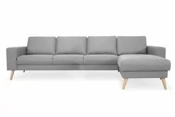 New York Sofa Med Chaiselong, Grå (Vendbar)