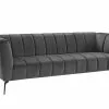 Pavia 3 Pers. Sofa, Grå Velour 1 Pavia 3 Pers. Sofa, Grå Velour -Sofaer Butik 28398