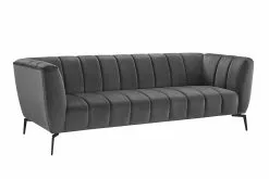Pavia 3 Pers. Sofa, Grå Velour