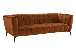 Pavia 3 Pers. Sofa, Bronzefarvet Velour
