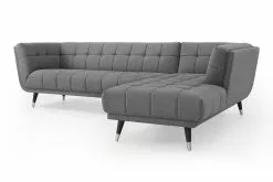 Tokyo Sofa Med Chaiselong, Grå (Højrevendt)