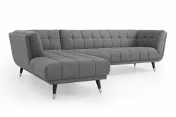 Tokyo Sofa Med Chaiselong, Grå (Venstrevendt)