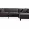 Amanda 3 Pers. Sofa M. Chaiselong, Grå (Højrevendt) -Sofaer Butik 90001005332
