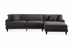 Amanda 3 Pers. Sofa M. Chaiselong, Grå (Højrevendt)