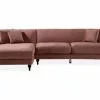Amanda 3 Pers. Sofa M. Chaiselong, Lyserød (Venstrevendt) -Sofaer Butik 90001005340