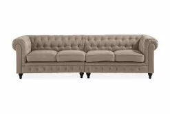 Chesterfield Luksus 4 Pers. Sofa, Beige