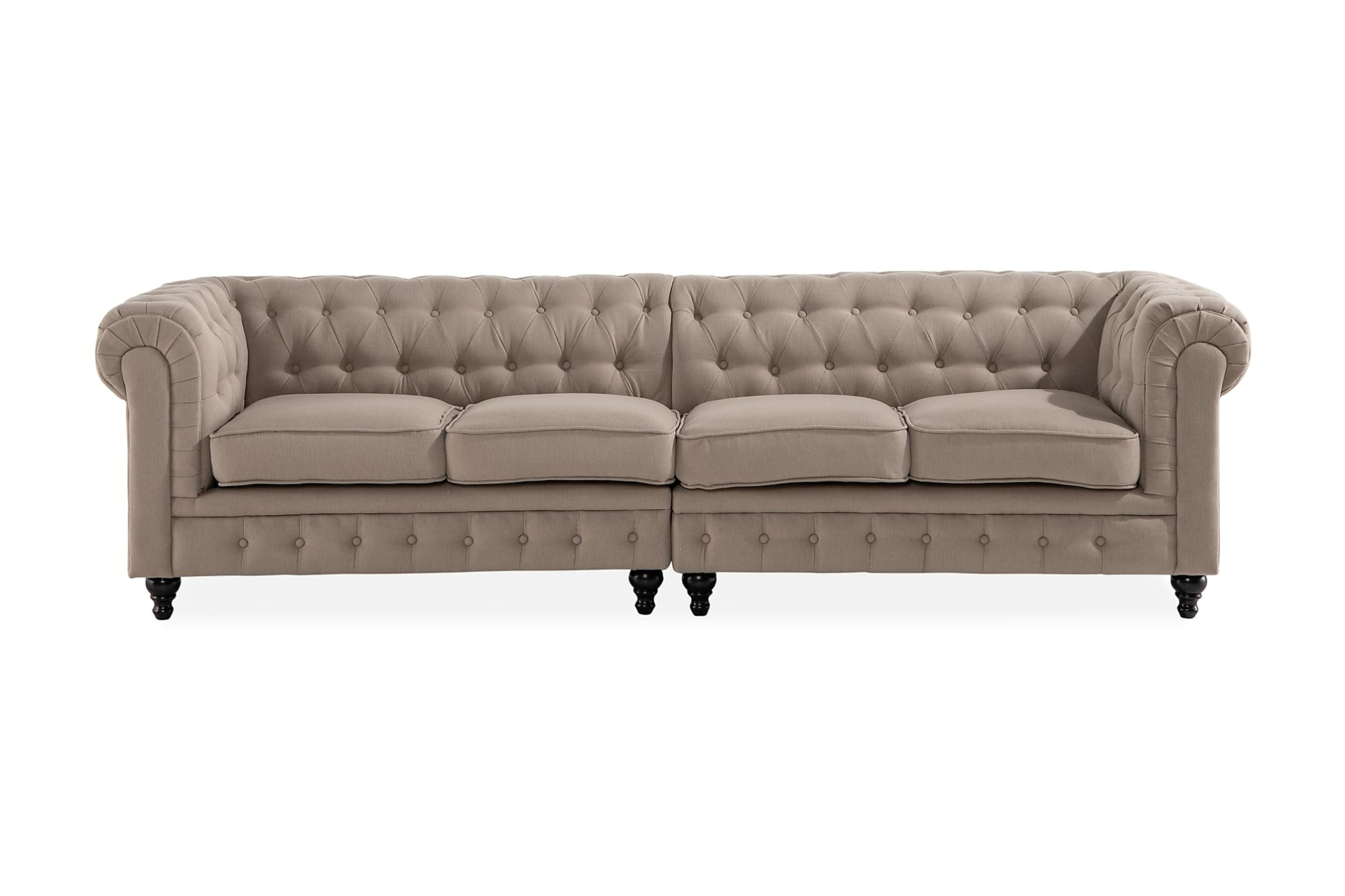 Chesterfield Luksus 4 Pers. Sofa, Beige 3 Chesterfield Luksus 4 Pers. Sofa, Beige