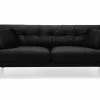 Andrew 3 Pers. Sofa, Sort Velour M. Ben I Messing -Sofaer Butik 90001006491