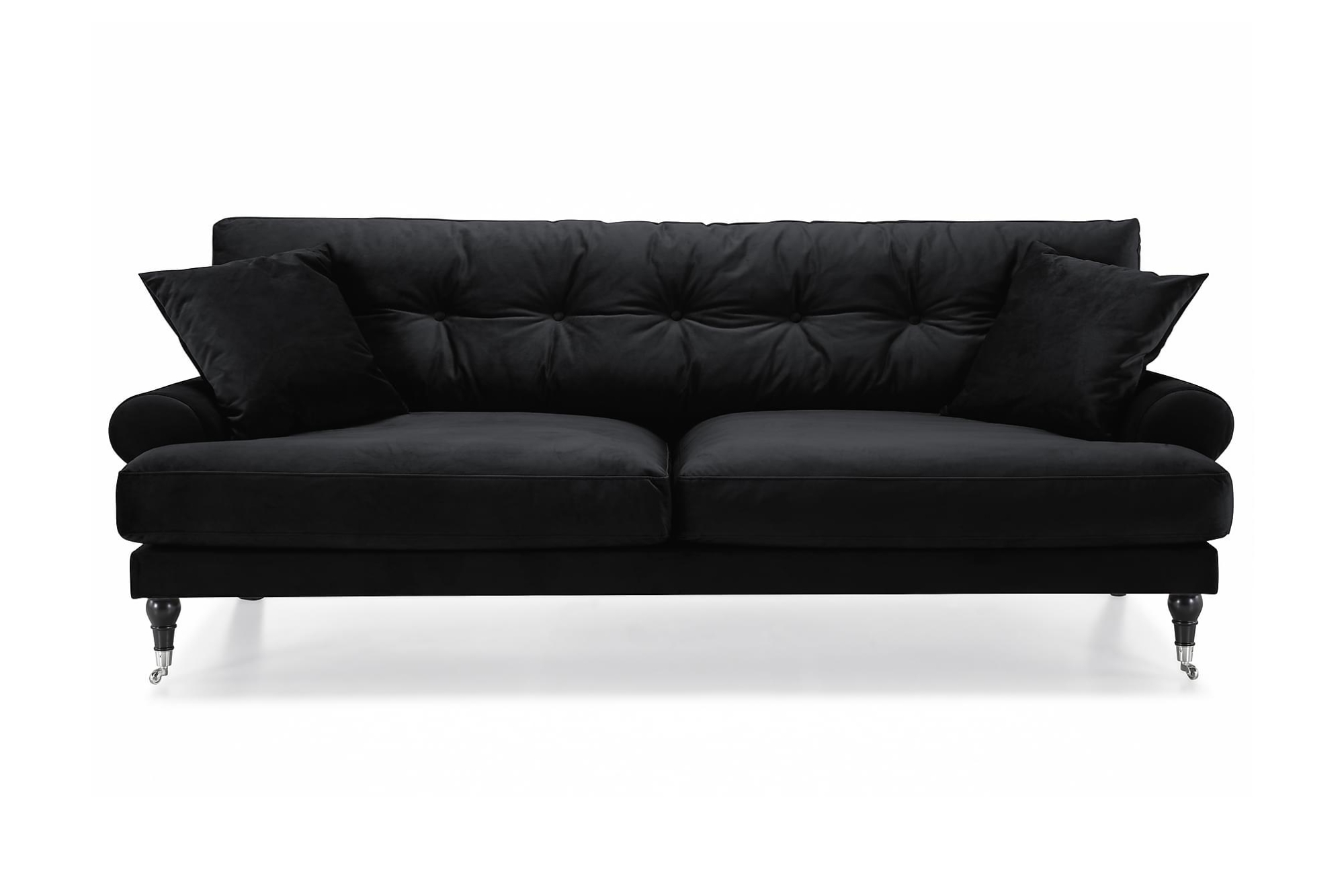 Andrew 3 Pers. Sofa, Sort Velour 3 Andrew 3 Pers. Sofa, Sort Velour