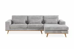 Copenhagen 3 Pers. Sofa M. Chaiselong, Lysegrå (Højrevendt)