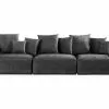 Chowchow 3-pers. Sofa, Mørkegrå Velour -Sofaer Butik 90001150712