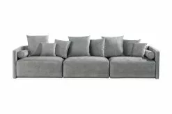 Chowchow 3 Pers. Sofa, Lysegrå Velour