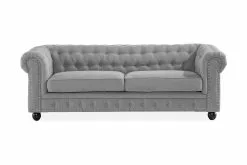 Chesterfield 3 Pers. Sofa, Grå