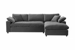 Builth Sofa M. Chaiselong, Lysegrå (Højrevendt)