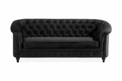 Chesterfield Beale 3 Pers. Sofa, Sort