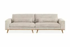 Copenhagen 4 Pers. Sofa, Beige Fløjl
