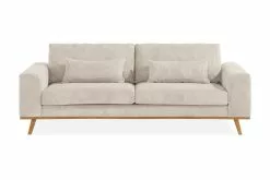 Copenhagen 3 Pers. Sofa, Beige Fløjl