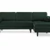 Olenne 2,5 Pers. Sofa M. Chaiselong, Grøn Velour (Højrevendt) -Sofaer Butik 90001209004