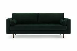 Olenne 3 Pers. Sofa, Grøn Velour