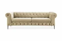 Shantay 3 Pers. Sofa, Beige Fløjl