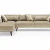Richie 4 Pers. Sofa M. Chaiselong, Beige Velour (Venstrevendt) -Sofaer Butik 90001209061