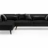 Richie 4 Pers. Sofa M. Chaiselong, Grå Fløjl -Sofaer Butik 90001209065