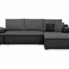 Forsbacka Sofa M. Chaiselong, Mørkegrå/sort Kunstlæder (Vendbar) -Sofaer Butik 90001382165