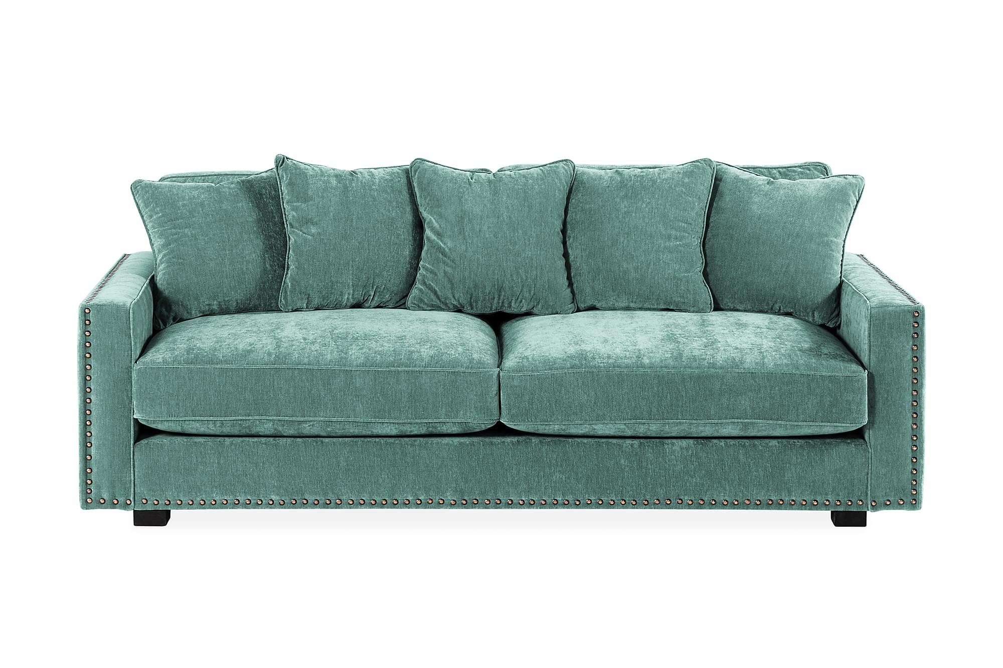 Manelen 3 Pers. Sofa, Grøn Velour 3 Manelen 3 Pers. Sofa, Grøn Velour
