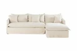 Hedda Sofa M. Chaiselong, Beige (Højrevendt)