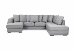 Optus U-sofa M. Chaiselong, Grå (Venstrevendt)