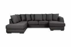 Optus U-sofa M. Chaiselong, Grå (Højrevendt)