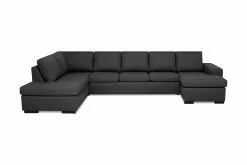Boss U-sofa Xl M. Chaiselong, Antracit (Venstrevendt)