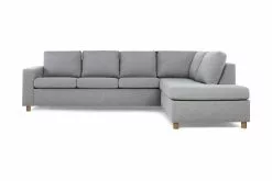 Crazy 3 Pers. Sofa M. Chaiselong, Lysegrå (Højrevendt)