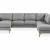 Trend U-sofa M. Chaiselong, Lysegrå (Højrevendt) -Sofaer Butik 9000564743
