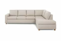 Crazy 3 Pers. Sofa M. Chaiselong, Beige (Højrevendt)