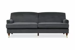 Bracknell 3 Pers. Sofa, Grå Fløjl