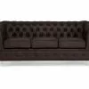 Chesterfield Deluxe 3 Pers. Sofa, Mørkebrun