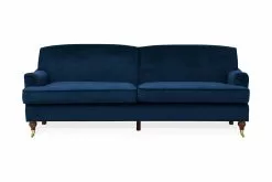 Bracknell 3 Pers. Sofa, Blå Velour