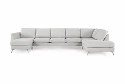 Ocean Lyx U-sofa M. Chaiselong, Beige (Højrevendt)