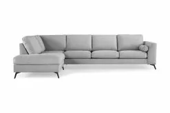 Ocean Lyx 4 Pers. Sofa M. Chaiselong, Grå (Venstrevendt)
